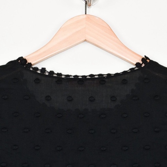 See By Chloé Embroidered Bell Sleeve Blouse Black 4 - Picture 9 of 14
